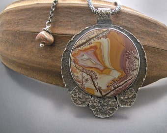 Sonora Dendritic Fine silver Pendant Necklace