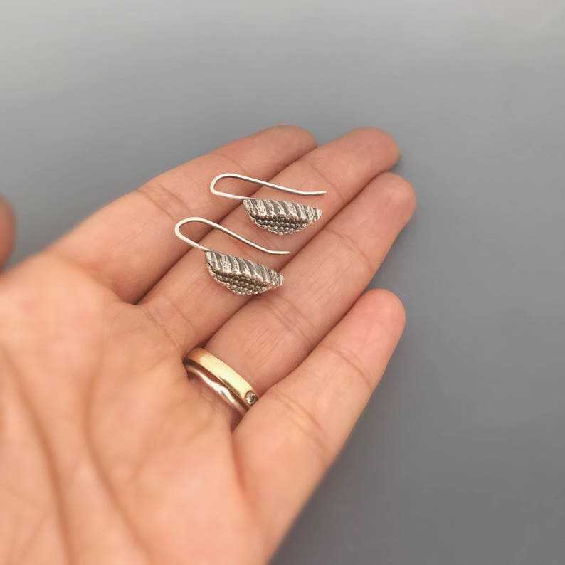 Sterling Silver Beeja Pod Earrings, boho earrings, petite earrings, ethnic tribal earrings, gift for her, oxidized jewelry, simple earrings image 9