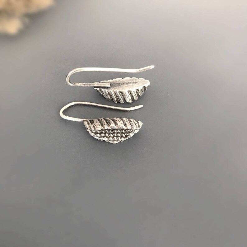 Sterling Silver Beeja Pod Earrings, boho earrings, petite earrings, ethnic tribal earrings, gift for her, oxidized jewelry, simple earrings image 8