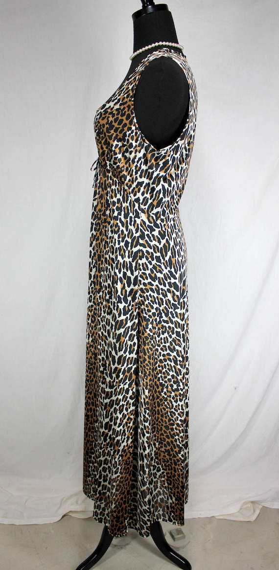 Vintage Vanity Fair Leopard Robe and Nightgown Se… - image 2