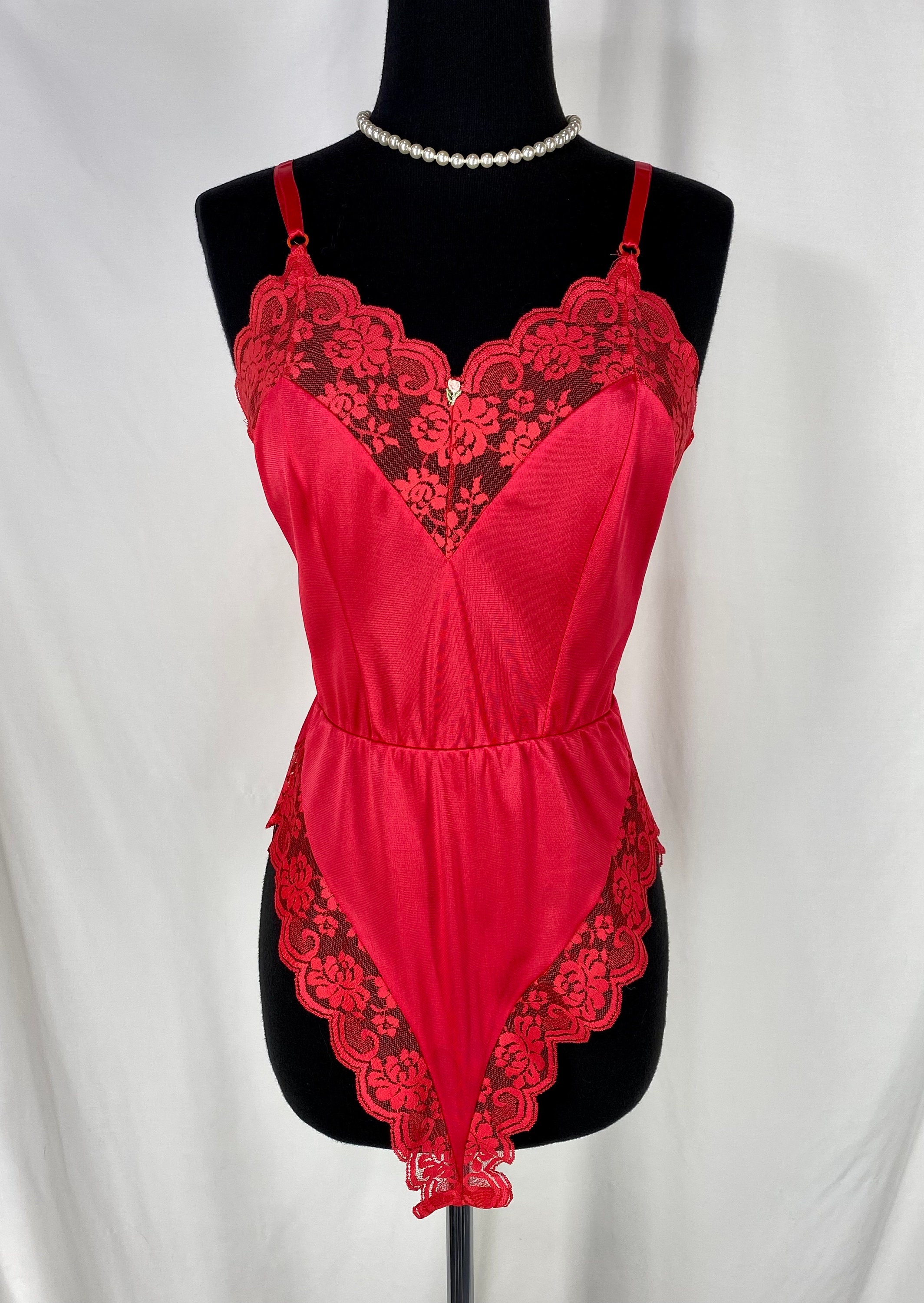 Red Lace Teddy 