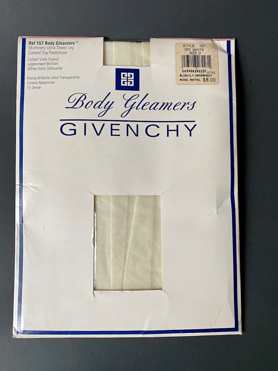 Vintage Givenchy Body Gleamers Pantyhose off White Size D Stately NIP ...