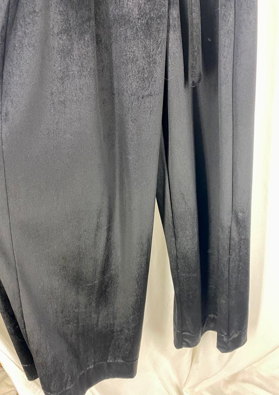 Vintage Black Velour Loungewear Romper Pantsuit J… - image 8