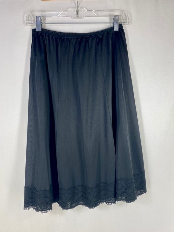 Vintage Black Half Slip Pinehurst Lingerie Medium - image 2