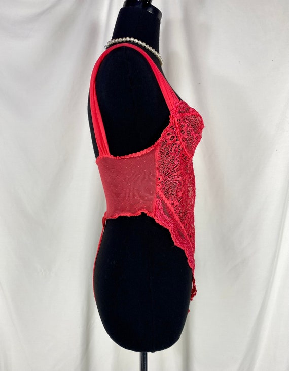 Vintage Victoria’s Secret Lace Thong Teddie Bodys… - image 3