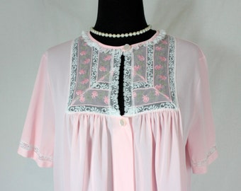 Vintage Komar Pale Pink Robe Peignoir Medium