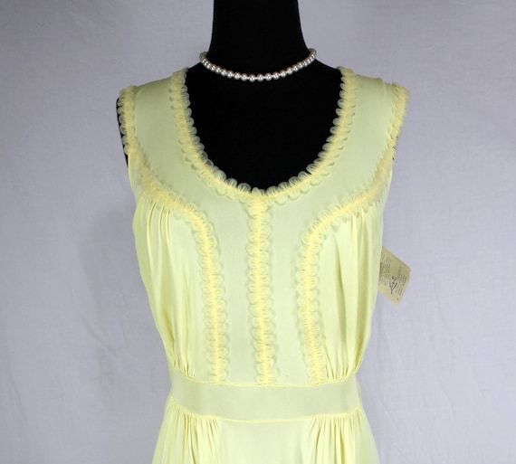 Vintage Luxite Yellow Nightgown NOS 36