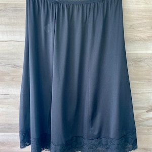 Vintage Black Half Slip Pinehurst Lingerie Medium