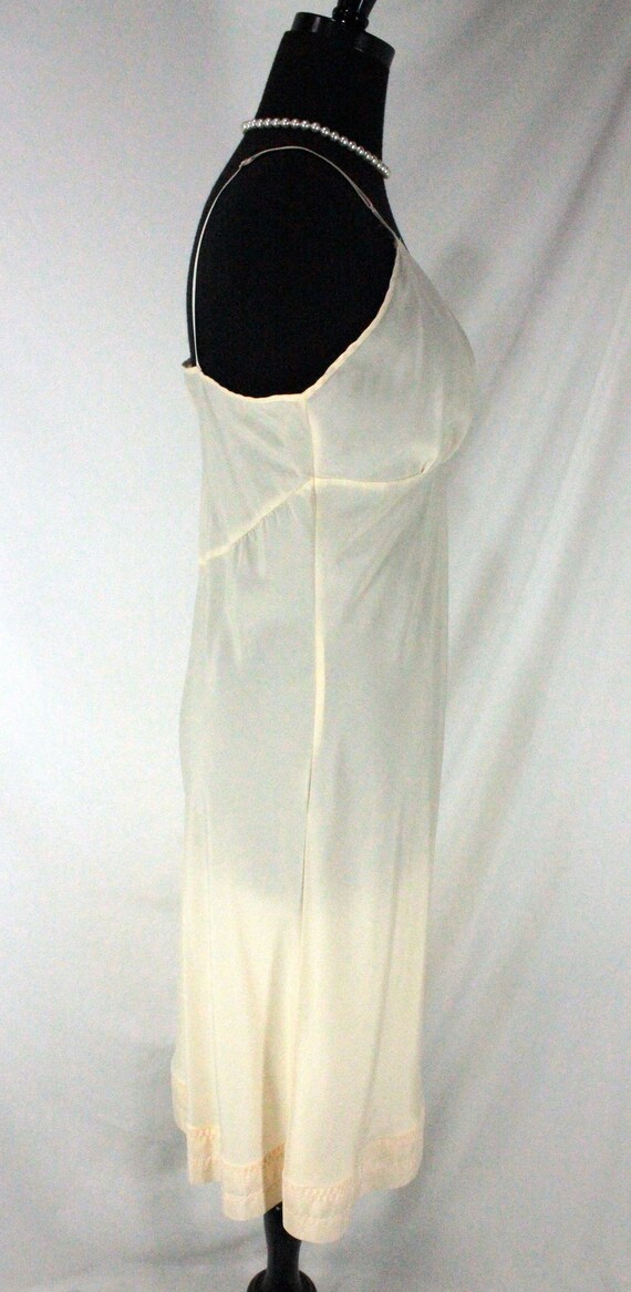 Vintage Lady Lynne Full Slip Pale Peach Chiffon N… - image 3