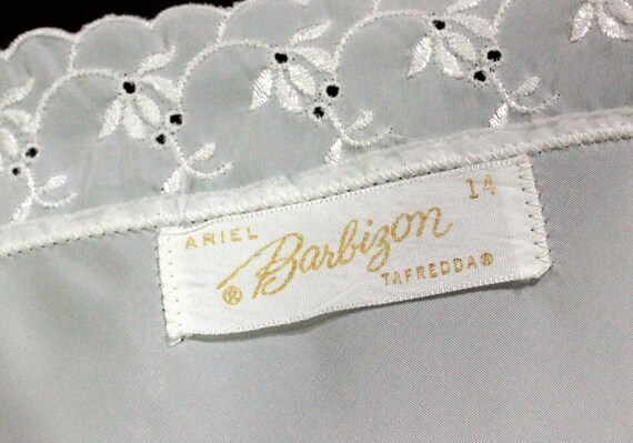 Vintage White Barbizon Slip Ariel Tafredda Full S… - image 8