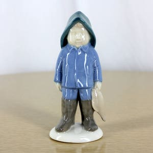 Vintage GH & Co Germany Porcelain Fisherman Fishing Little Boy Figurine