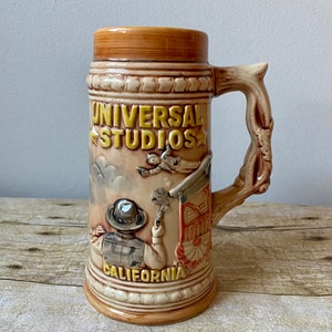Vintage Universal Studios Collapsing Bridge Beer Stein Mug Japan