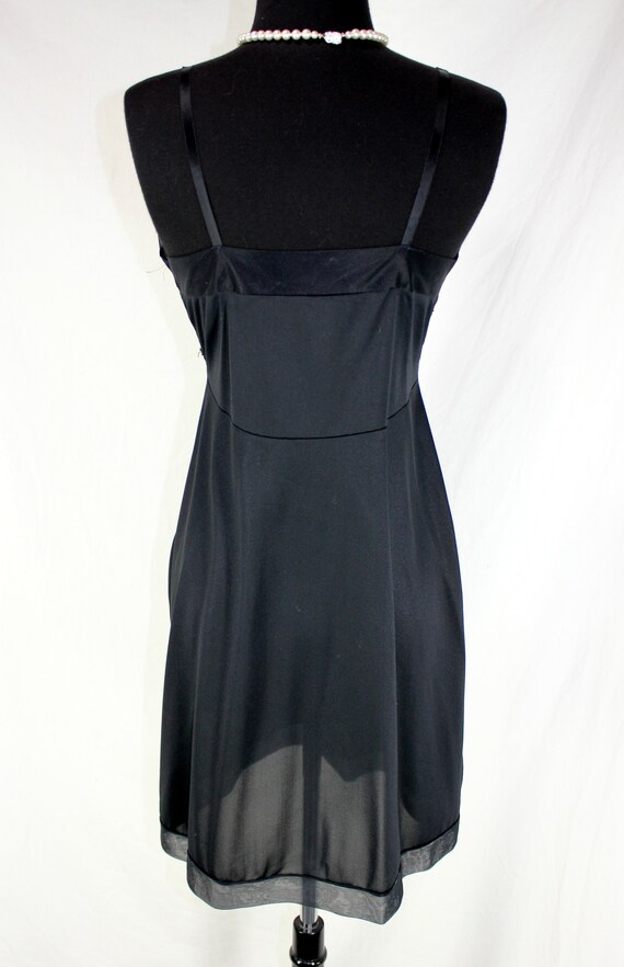 Vintage Hollywood Vassarette Full Slip Black 34 N… - image 5