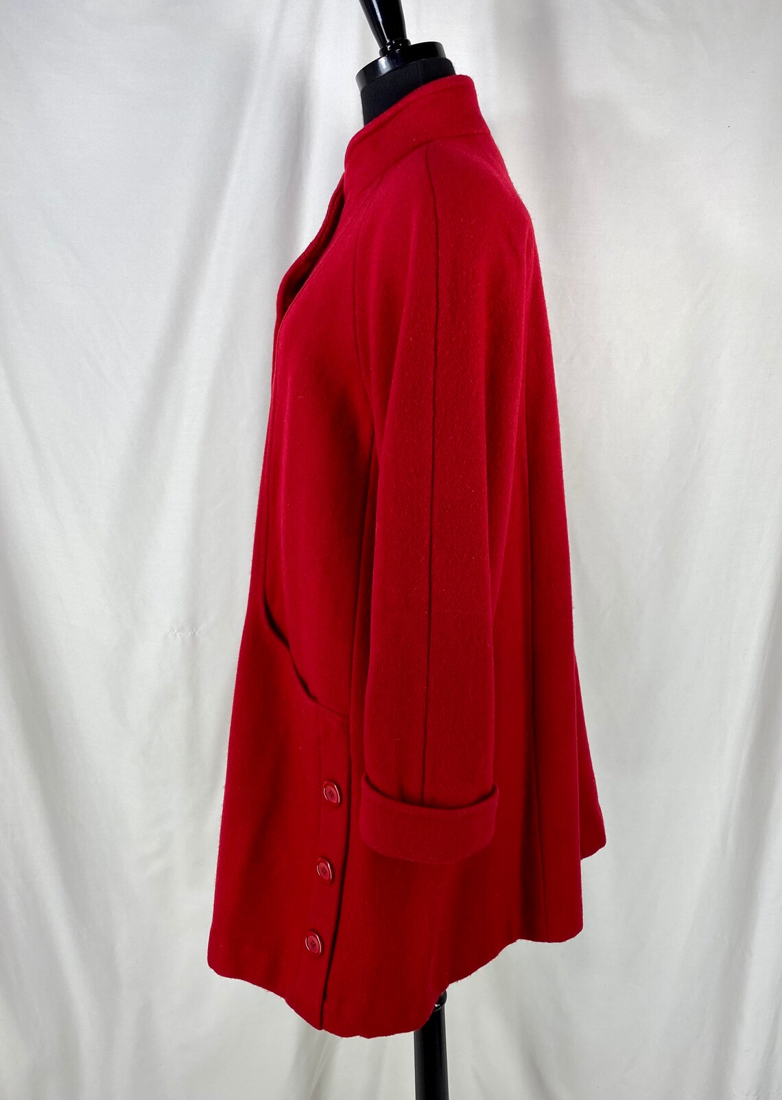 Vintage Coat Herman Kay Red Wool Blend Jacket Size 6 - Etsy