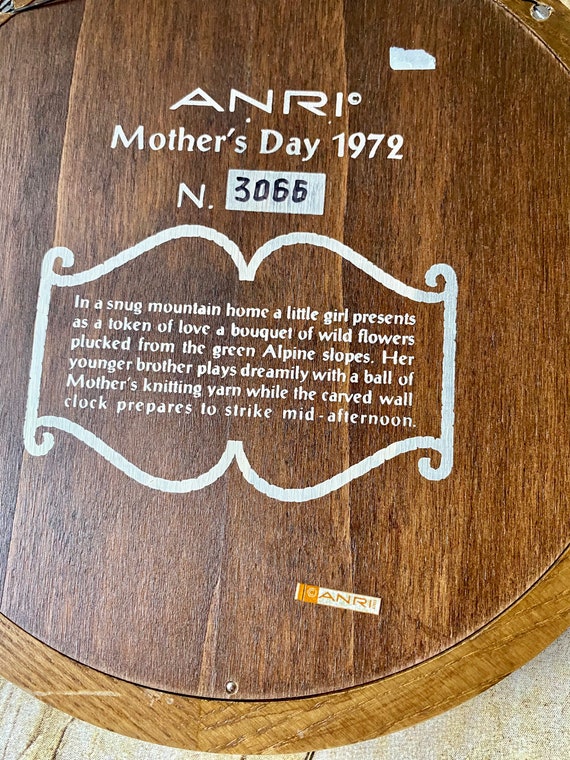 アンリ人形　壁掛けプレート◆お箱付　　　【Mother’s Day ・1973】 アンリ人形 壁掛けプレート◇お箱付 【Mother's Day ・1973