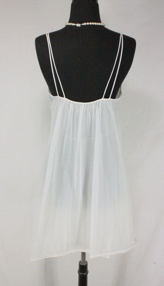 Vintage Vanity Fair Nightgown Nightie White Chiff… - image 4