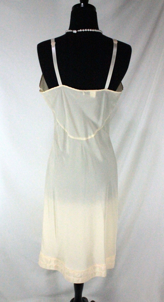 Vintage Lady Lynne Full Slip Pale Peach Chiffon N… - image 4