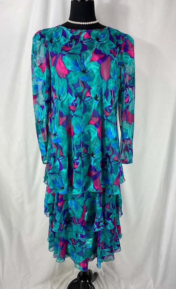 Vintage Ann Hobbs for Cattiva Teal and Purple Two 