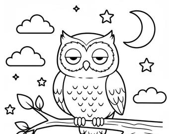 Kids Bird Coloring Book for Kids Ages 5-8, Animals, Digital Download