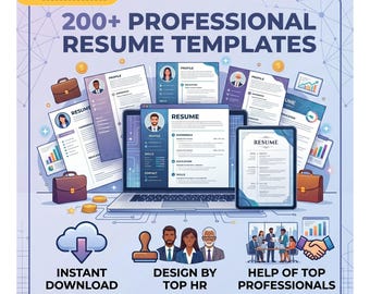 200+ ATS Friendly Resume Templates, Word, Pages, Google Docs (Instant Download)