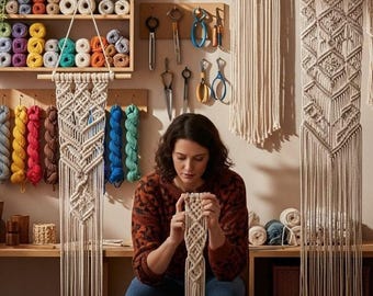 500+ Macrame Patterns Bundle | Beginner to Advanced DIY Projects (Digital Download)