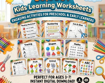 50.000+ Lernmittel für Kinder bündeln PLR MRR recht weiterverkaufen, Kinder Lernmittel bündeln bedruckbare Seiten, Malbuch, Arbeitsblätter, Spiele, Zahl