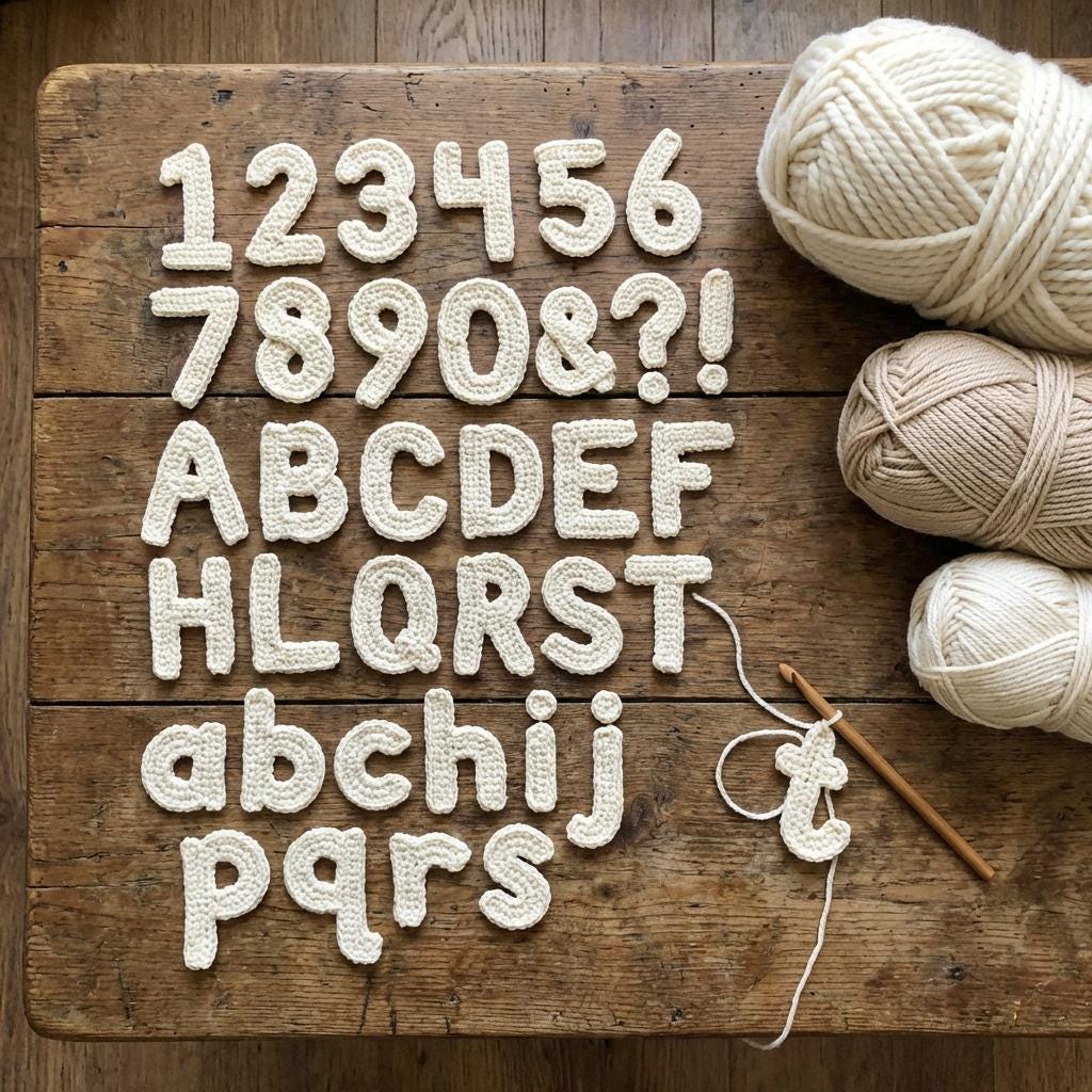 Crochet Alphabet Bundle Pattern PDF, Uppercase Lowercase Letters ...