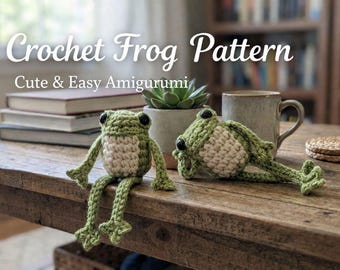 Crochet Frog Pattern PDF, Leggy Frog Amigurumi, Mini Frog Keychain, Beginner Friendly, Cute Frog Crochet, Instant Download, Cute Frog Toy