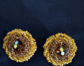 Seed Bead Cluster Earrings