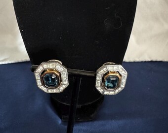 Christian Dior Sapphire colored Clip Ons