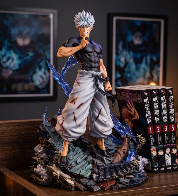 Blindfolded Honored Sorcerer Anime Figure 23.5cm – Premium PVC Collectible Statue, Dark Manga Decor, Otaku Gift