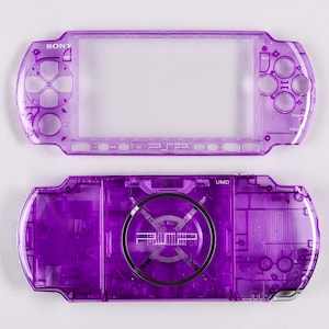 PSP 3000 Transparent Lila Ersatzschale mit Tasten und Werkzeugen