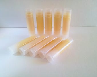 Bálsamo labial natural hecho a mano - Aceite de oliva orgánico y aloe vera (sin etiqueta) Cantidad mínima: 50 unidades - Varios aromas disponibles