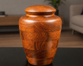 Gepersonaliseerde crematie-urn voor as van mens of huisdier | Doosje menselijke resten | Handgemaakte asopbergdoos | Herdenkingsaandenken | Begrafeniscadeaukist