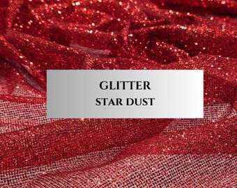 Glitter Shimmering Star Dust Mesh, Turkish Soft Sparkly Tulle for Wedding Veils