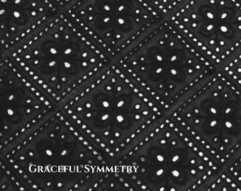 100% Cotton Eyelet Fabric by Meter, Korean Broderie Anglaise, 55" Wide