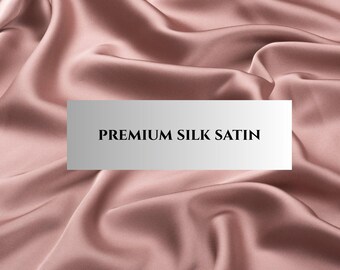 Korean Silk-Satin Fabric by Meter, Liquid Luster, 145cm Wide
