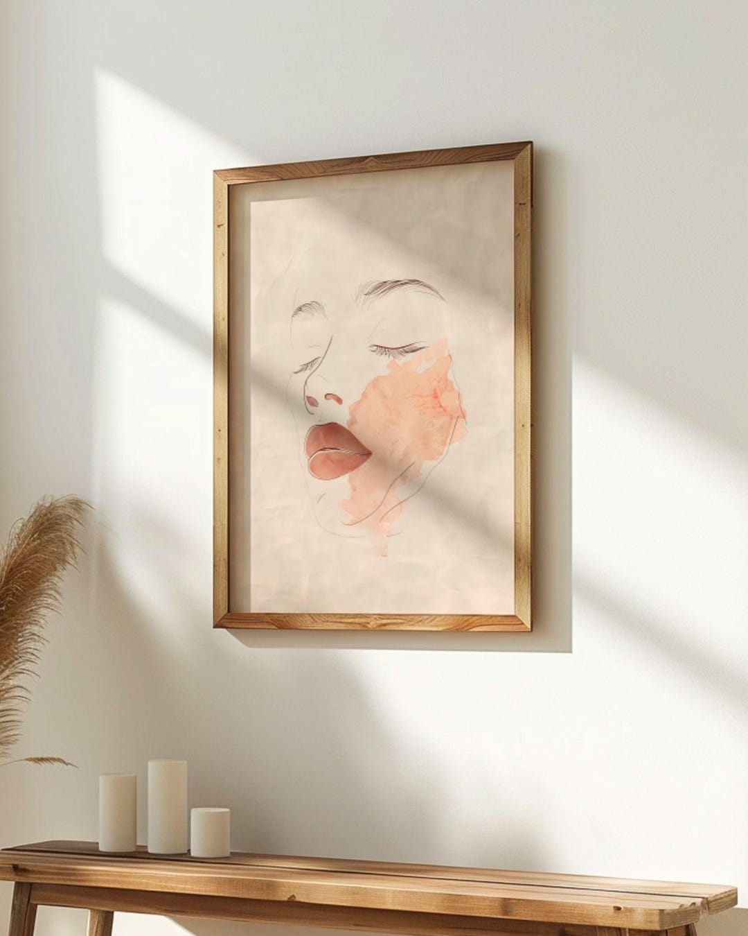 Minimalist Line Art Woman Printable, Abstract Face Poster, Japandi Wall ...