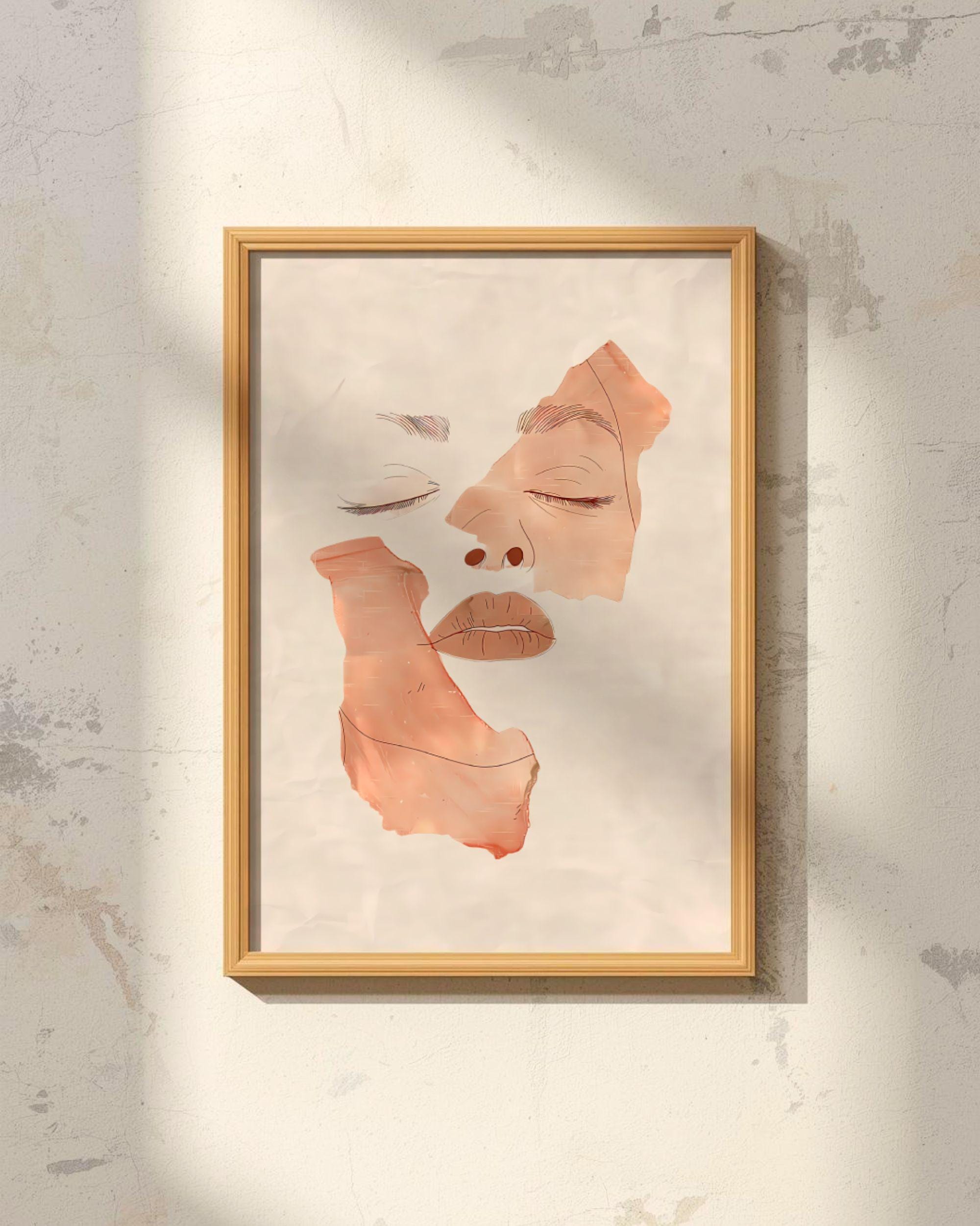 Minimalist Line Art Woman Printable, Abstract Face Poster, Japandi Wall ...