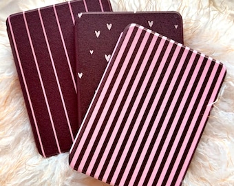 Detachable Kindle Case, Stripes Magnetic Paperwhite 11th/12th Cover With Clear Back, Kobo Clara Libra Sleeve, Graduation Gift for Students
