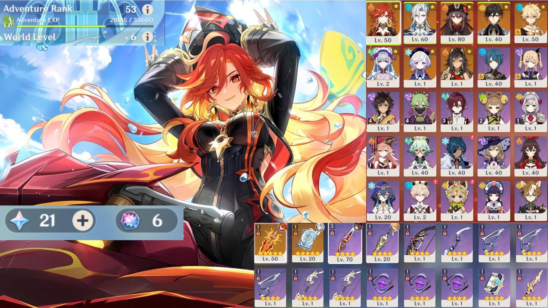 Compte Genshin Impact - 11 Personnages 5 étoiles - PC - Neuf