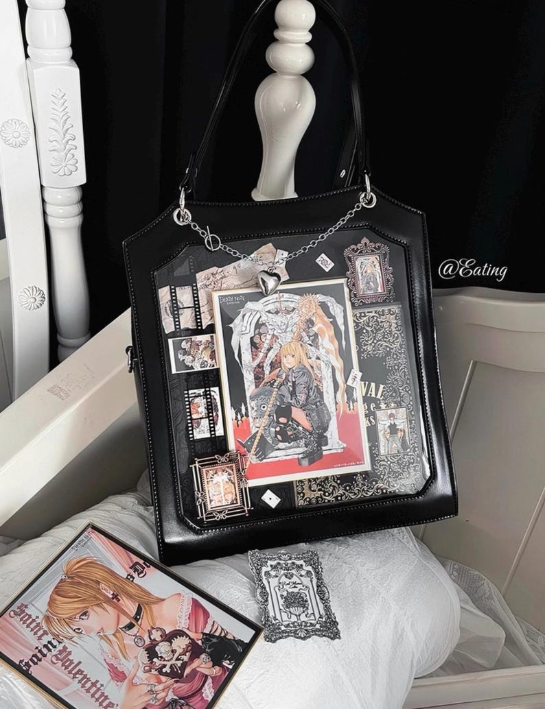 Dark Gothic Rose Thorn Ita Bag | Transparent Doll Display Crossbody ...