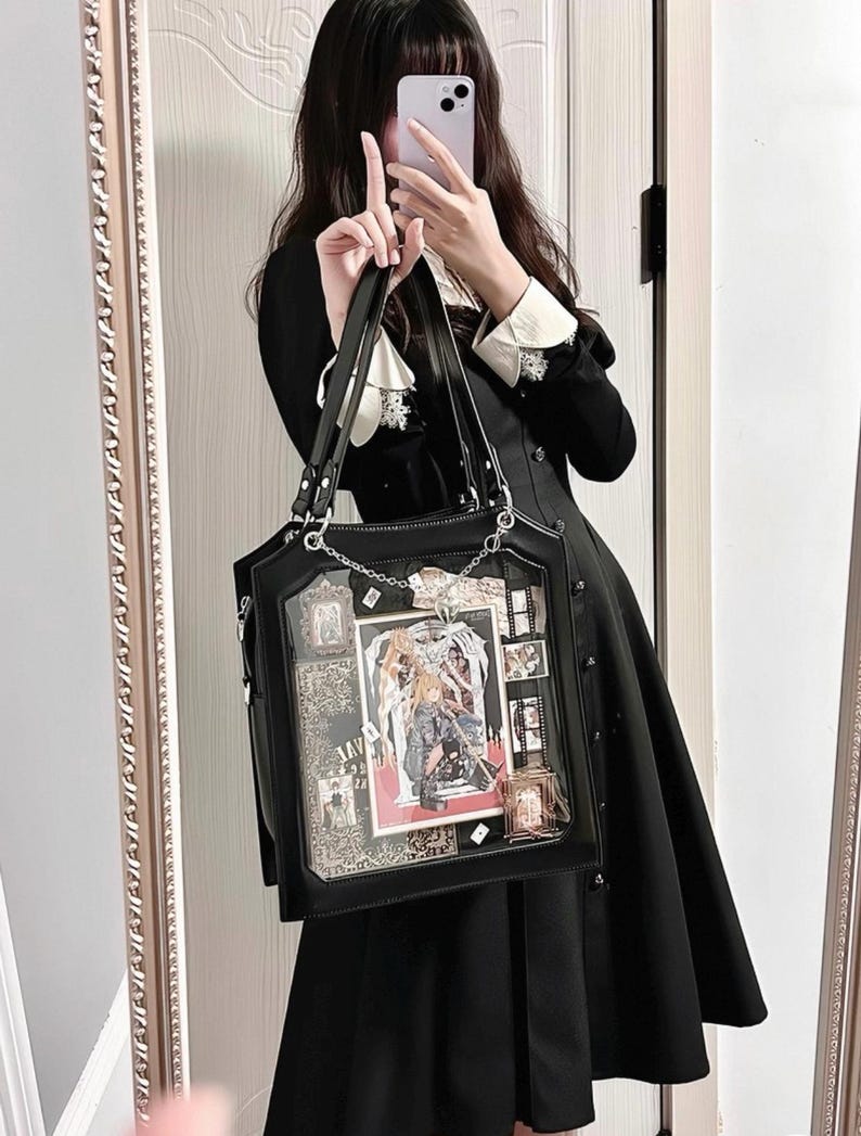 Dark Gothic Rose Thorn Ita Bag | Transparent Doll Display Crossbody ...