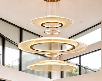 Moderne LED-Leuchter-Aluminiumpendelleuchte, Wohnzimmer-Deckenleuchte, Küchen-hängende Leuchte