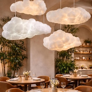 Floating Cloud Ceiling Light Modern Chandelier White Pendant Lamp Home Decor Lighting