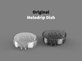 Original Melodrip Tritan Dish (Grey / Clear) — Dish Only, No Handle / No Thread Insert