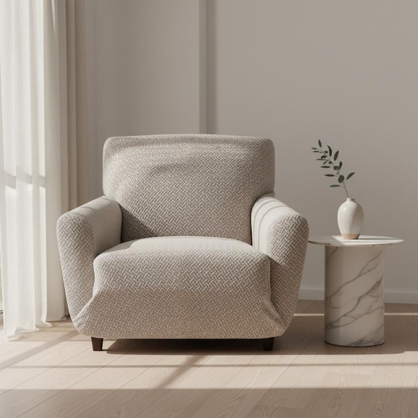 Jacquard Armchair Sofa Cover Stretch Elastic 1 Seat Slipcover Protector