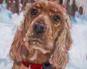 CUSTOM Pet Portrait Oil Painting 12x12