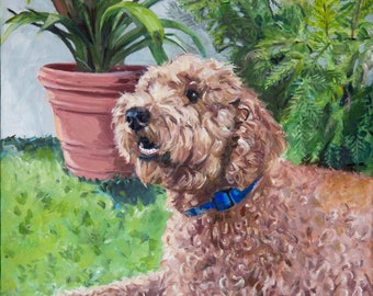 CUSTOM Pet Portrait Oil Painting 16x20 Pet Memorial Birthday Gift