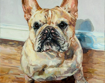 Custom Pet Portrait Oil Painting 20x16 inches